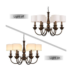 Wellmet Small Chandelier Lampshades Set of 6, 5.5"x 5.5"x5",Cream White